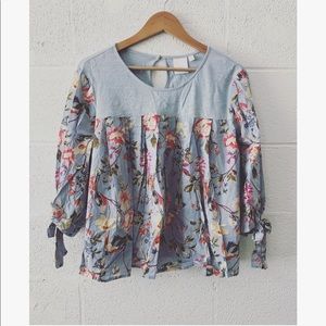 Lauren Conrad pleated babydoll top sz: XL